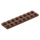 LEGO lapos elem 2x8, vörösesbarna (3034)